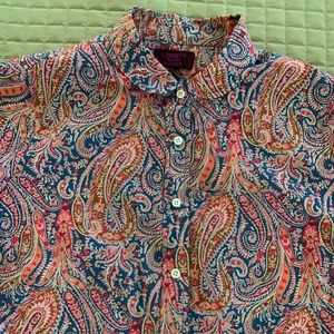 JCREW, Size 10, Paisley long sleeve blouse